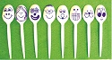 plastic spoon puppet faces
