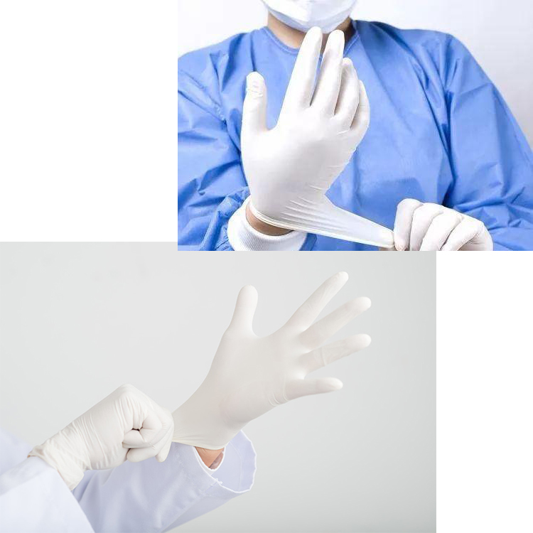 Junan manufacturer wholesale price free powder doctor medical sterile latex disposible surgical gloves