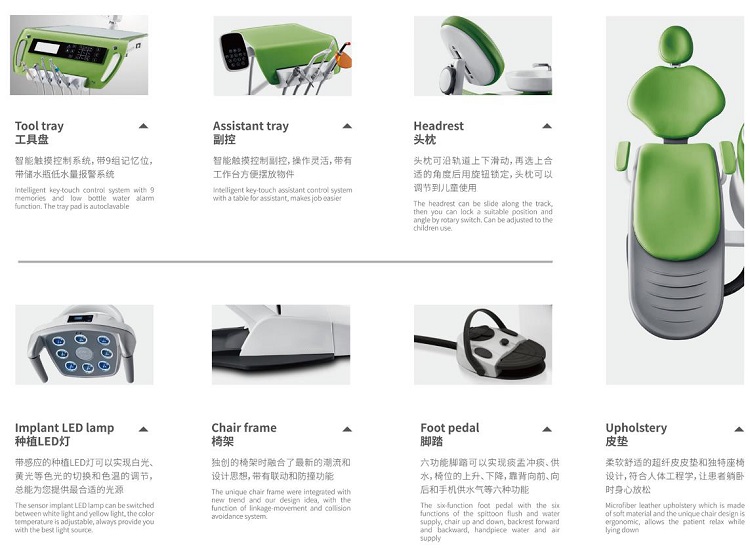 Dental clinic air compressor dentist stool Spittoon turbine Dental chair unit