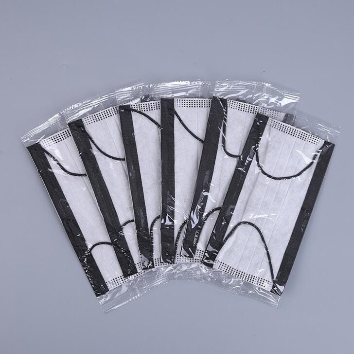Personal protection BFE 95% Earloop disposable black face mask box of 50