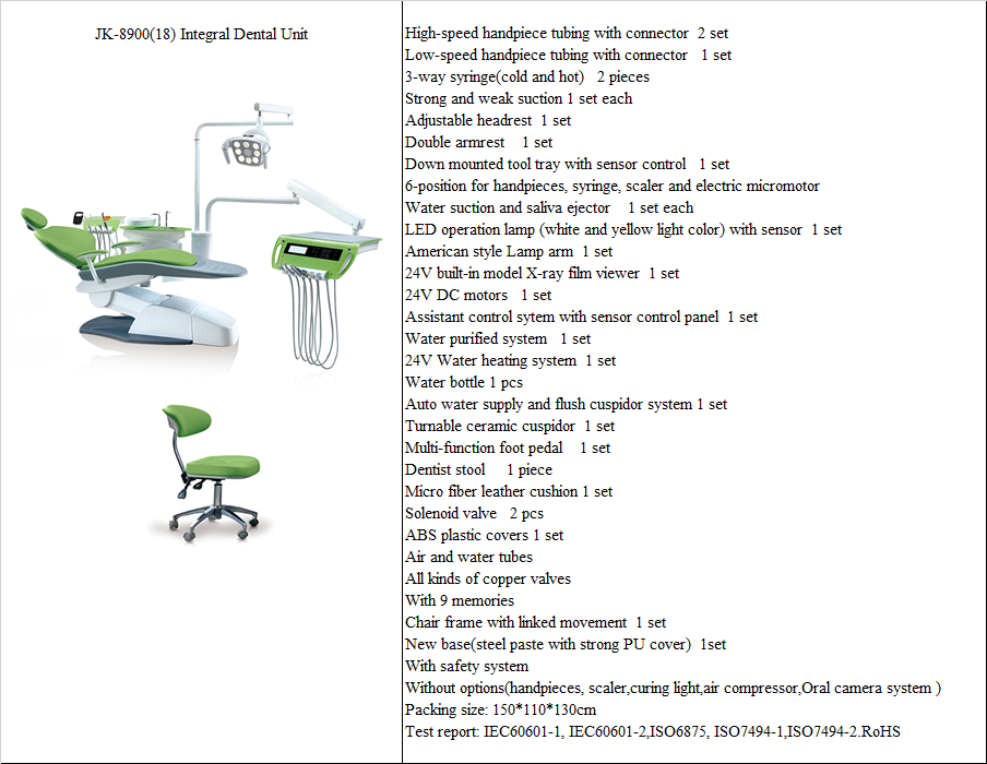 Dental clinic air compressor dentist stool Spittoon turbine Dental chair unit