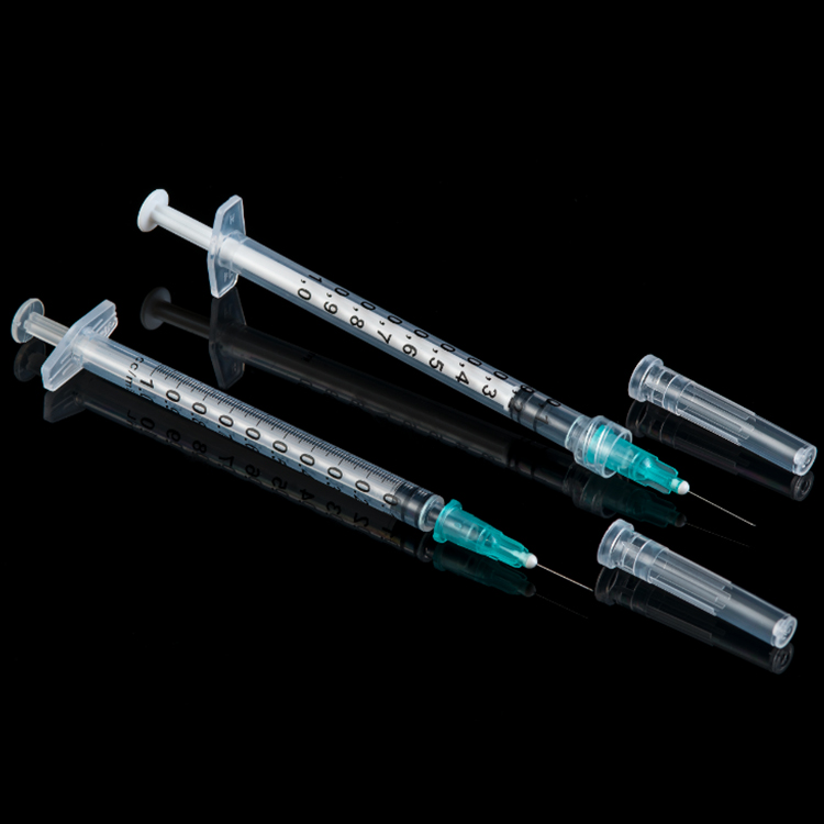 Disposable luer lock syringe 1ml Vaccine with needle